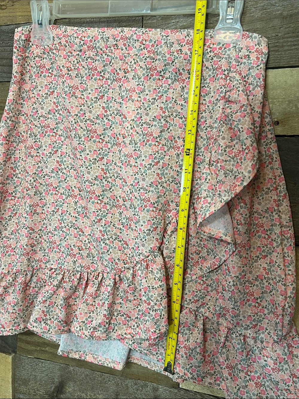 PrettyLittleThing Pink Floral Ruffle Mini Skirt - Picture 12 of 14